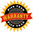 Five Year Warranty Seal
